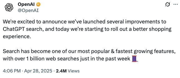 ChatGPT Twitter Post